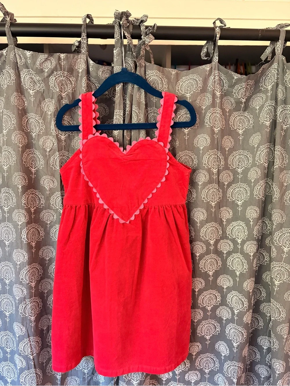 Corduroy Heart Emblem Dress ♥️